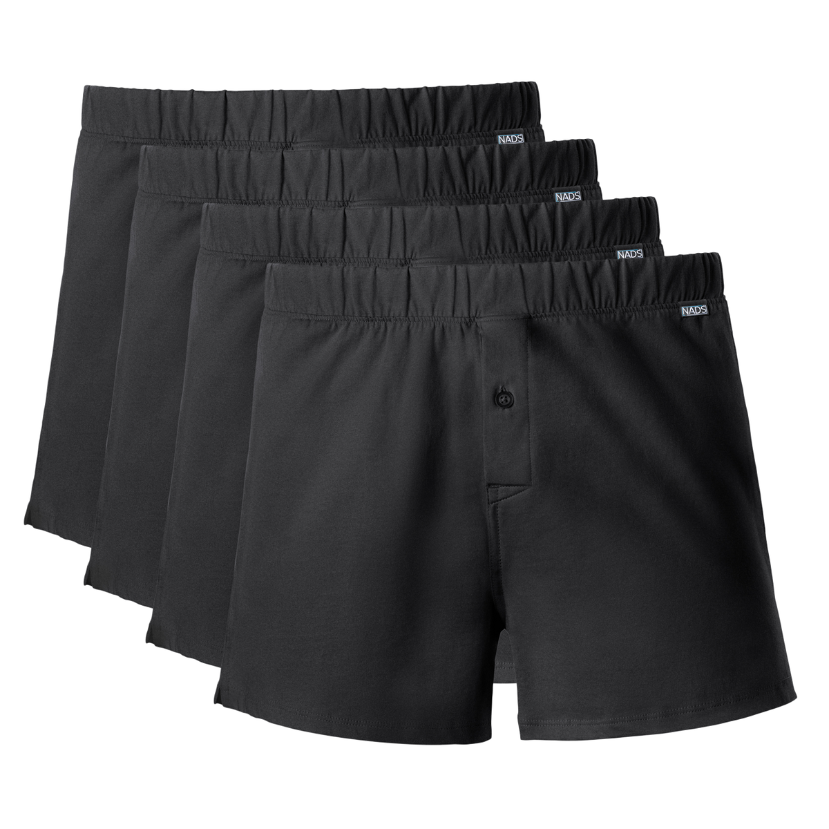 Organic Cotton BALL-NATURAL Boxer 4 Pack: Black