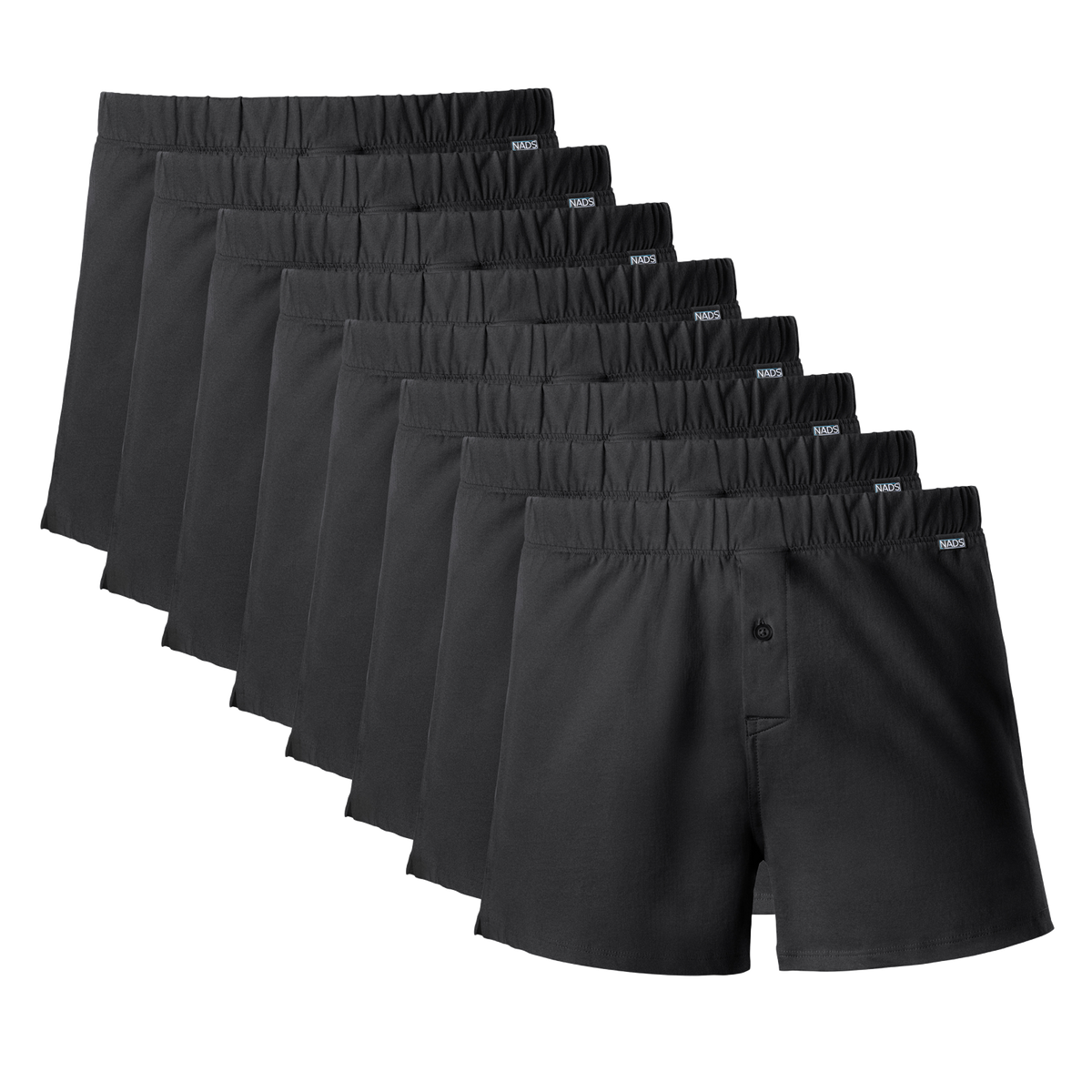 Organic Cotton BALL-NATURAL Boxer 8 Pack: Black